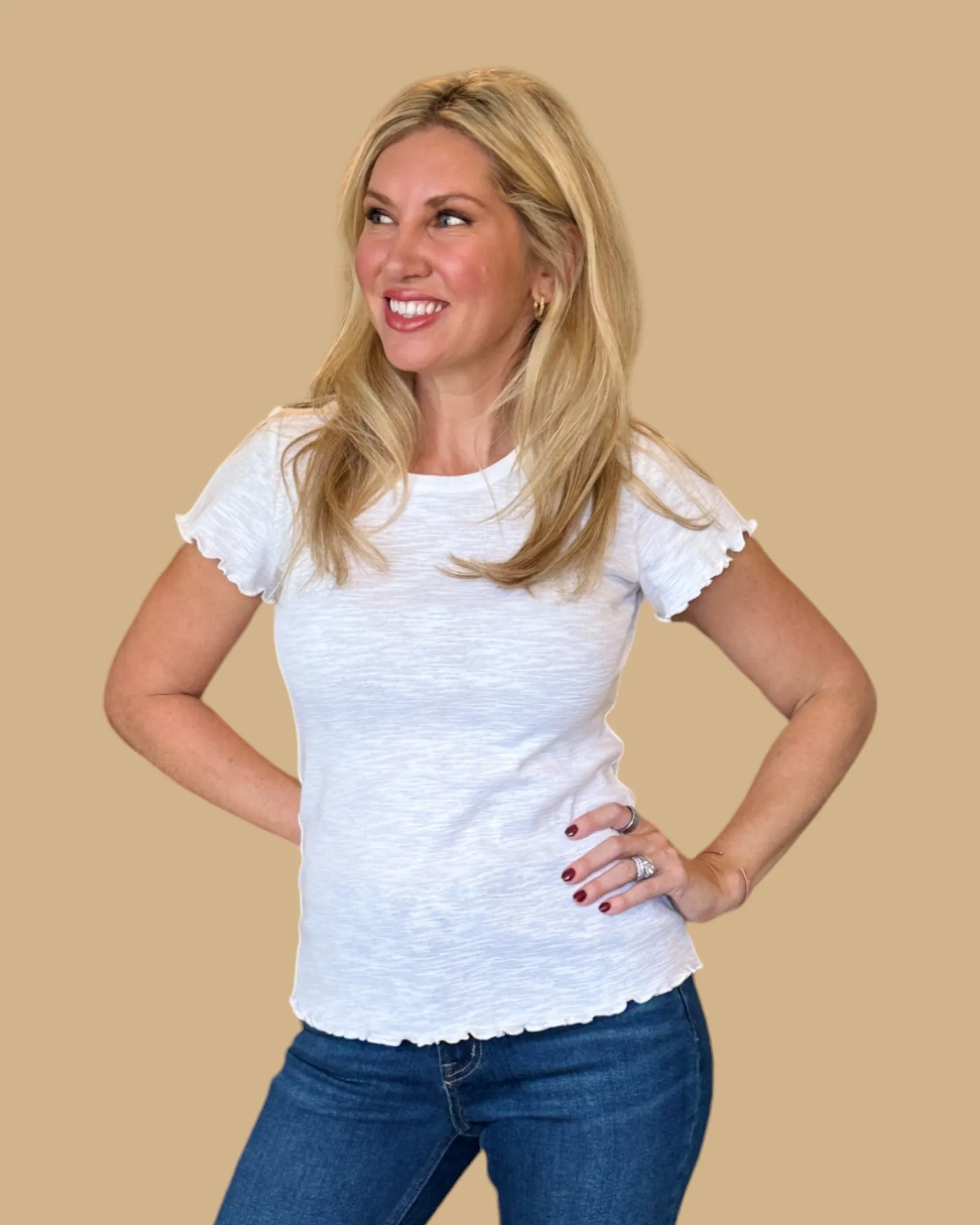 100% Cotton White Retro Short Sleeve Baby Tee