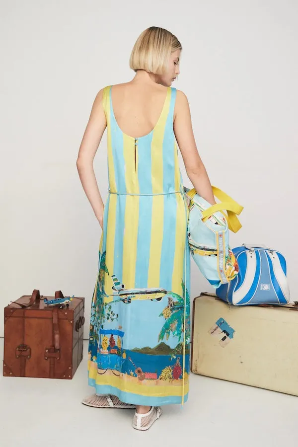 ALL ABOARD SLEEVELESS MIDI DRESS