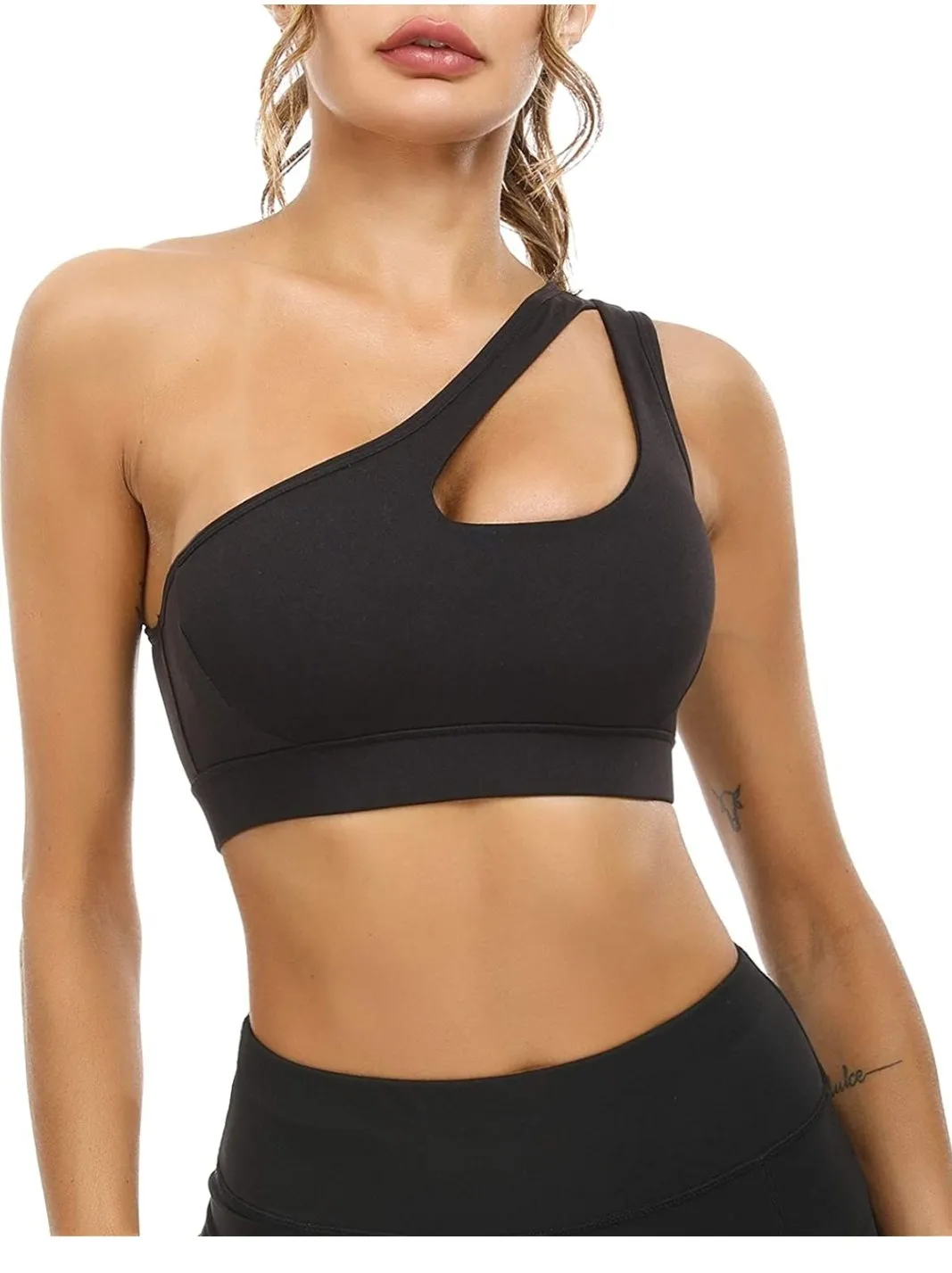 Black "LaDiosa" sports bra
