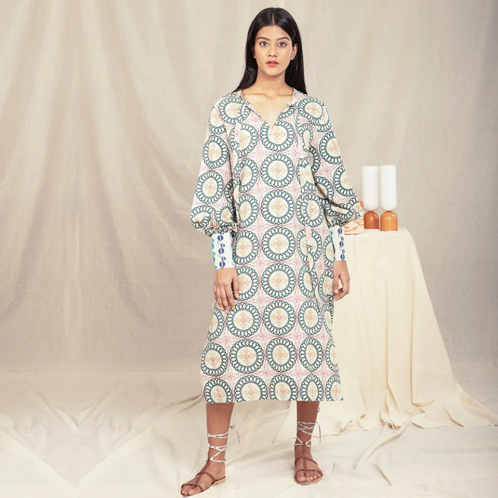 Bohemian Dress for Women | Summer Wear | Relaxed Fit | Block Printed