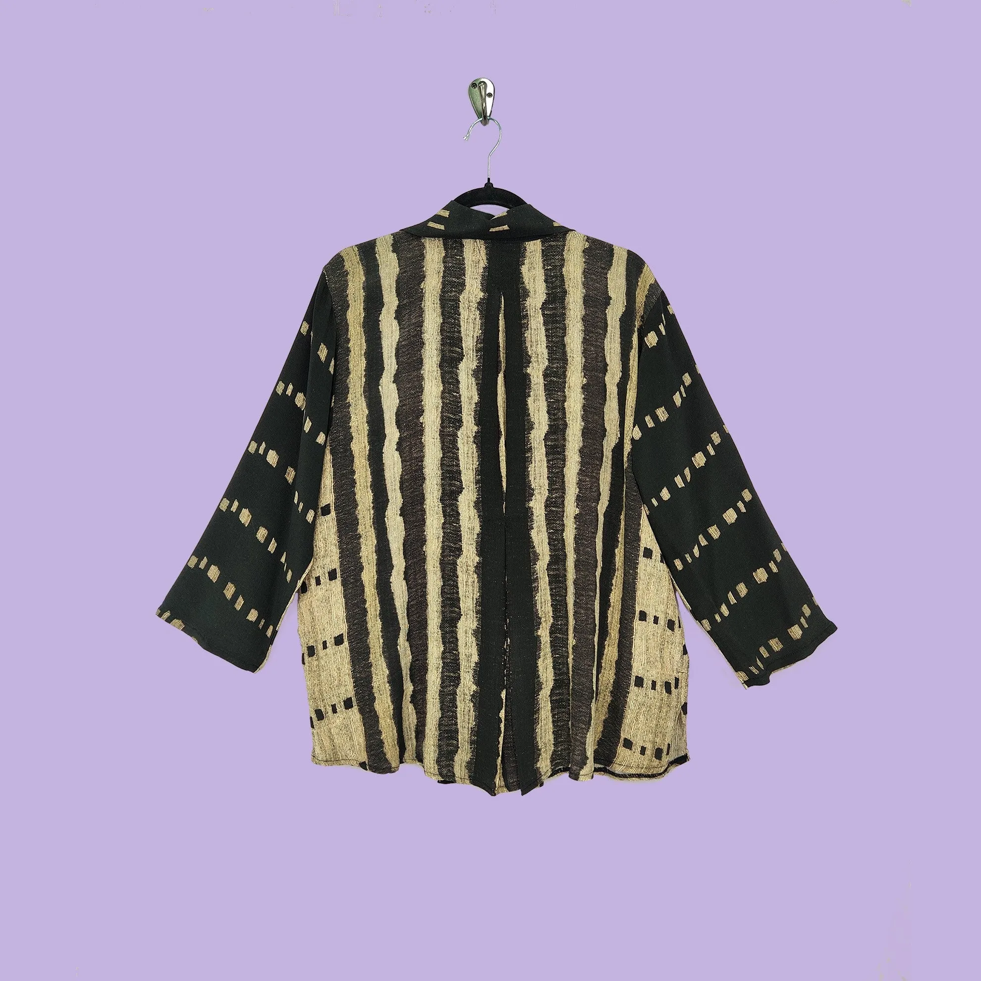 Camp Shirt in Basketweave Printed Silk