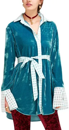 Checkered Velvet Shirt