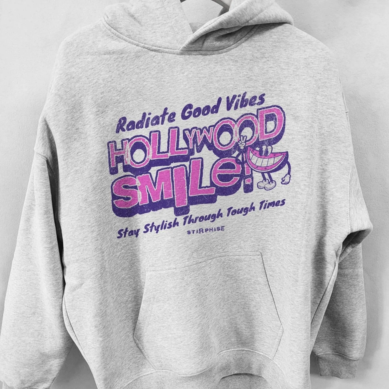 Hollywood Smile Oversized Fleece Hoodie