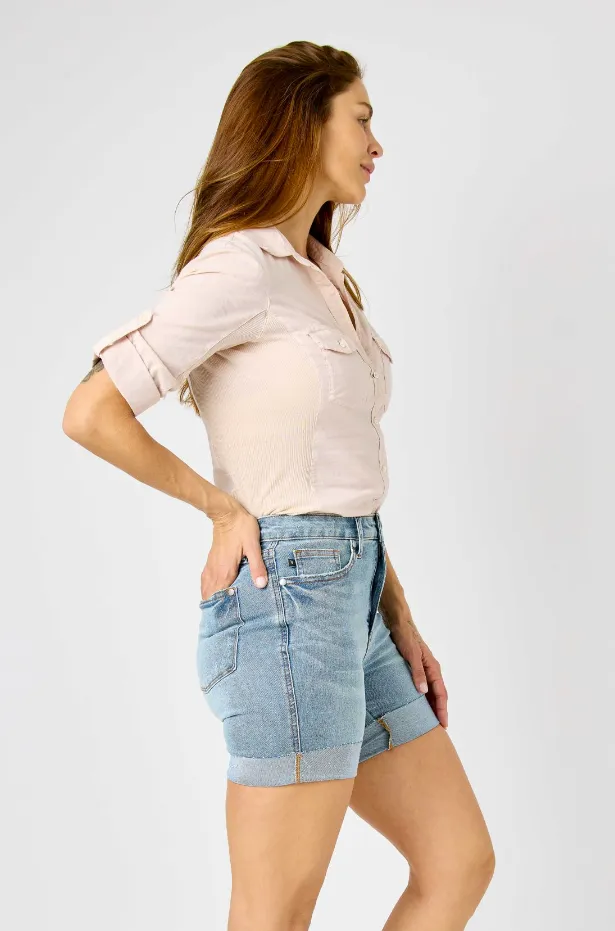 Judy Blue Tummy Control Cool Denim Short