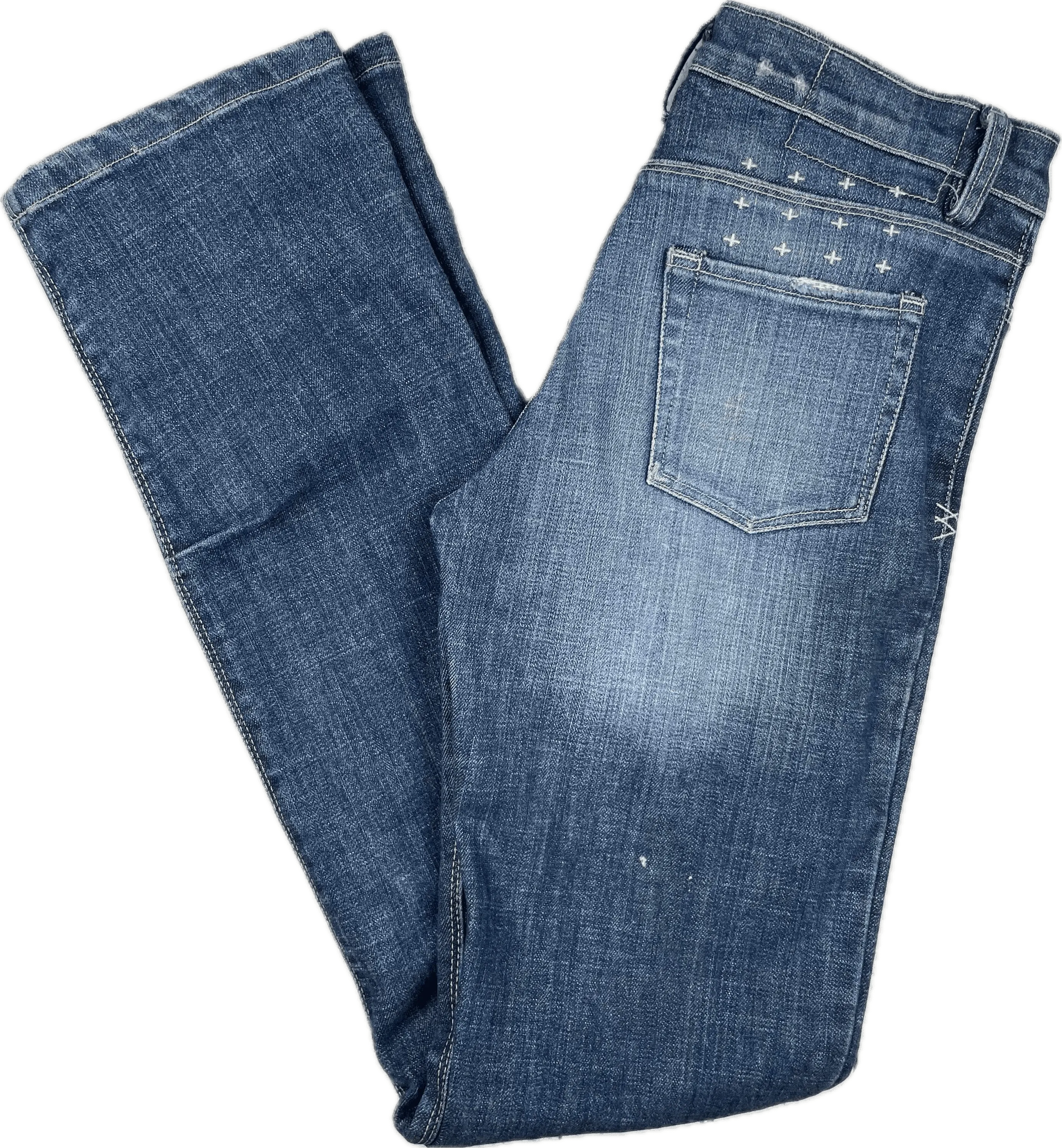 Ksubi 'Baguette Jean' in Wear and Tear Wash - Size 28