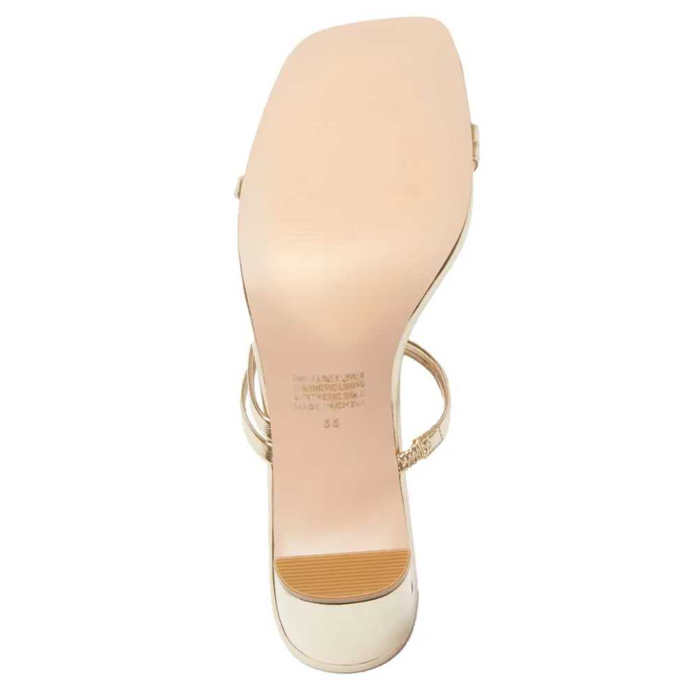 Latin Heel in Soft Gold