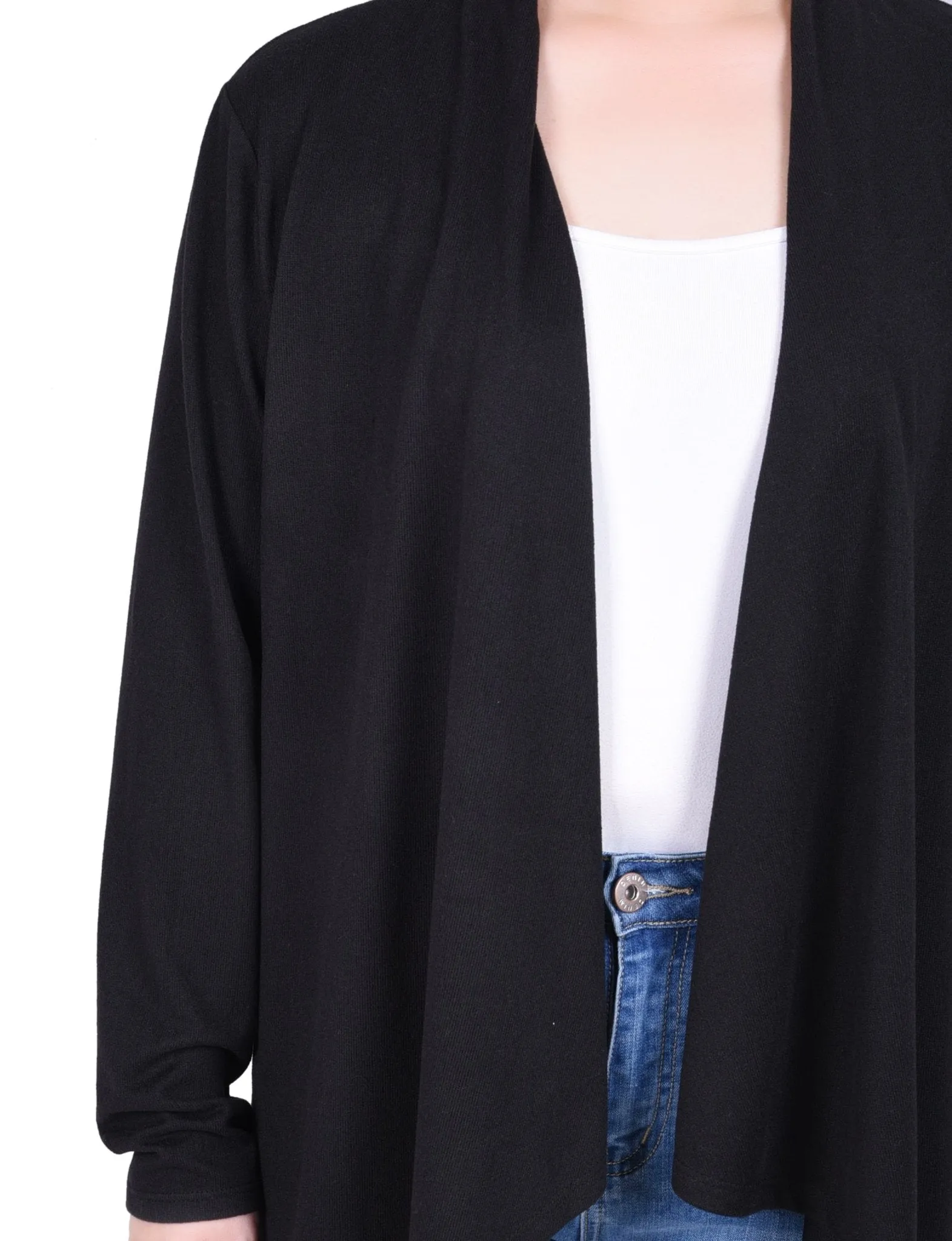 Long Sleeve Swing Cardigan - Petite