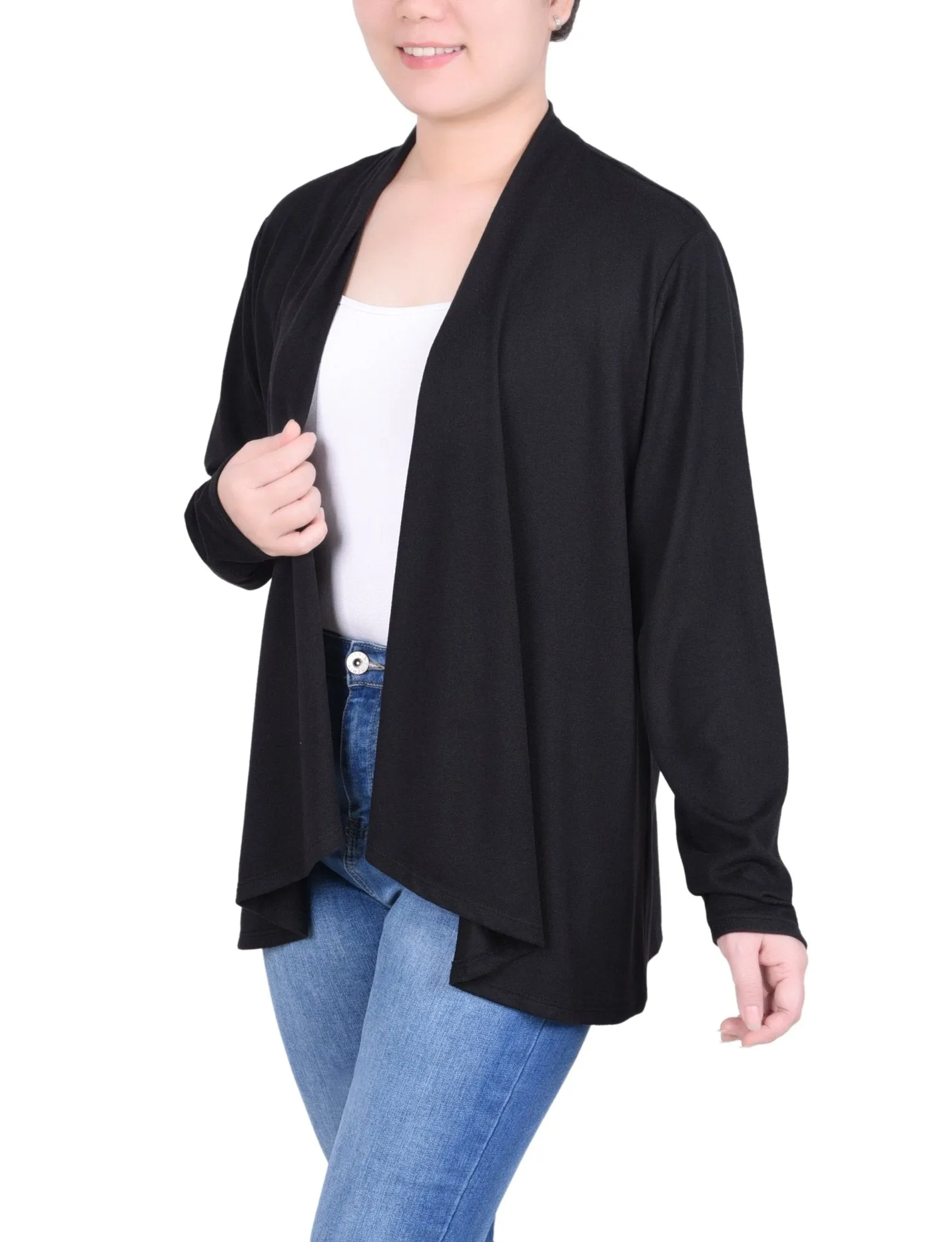 Long Sleeve Swing Cardigan - Petite