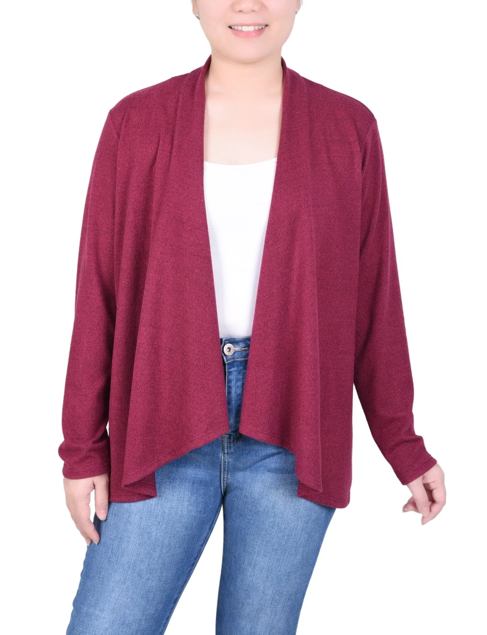 Long Sleeve Swing Cardigan - Petite