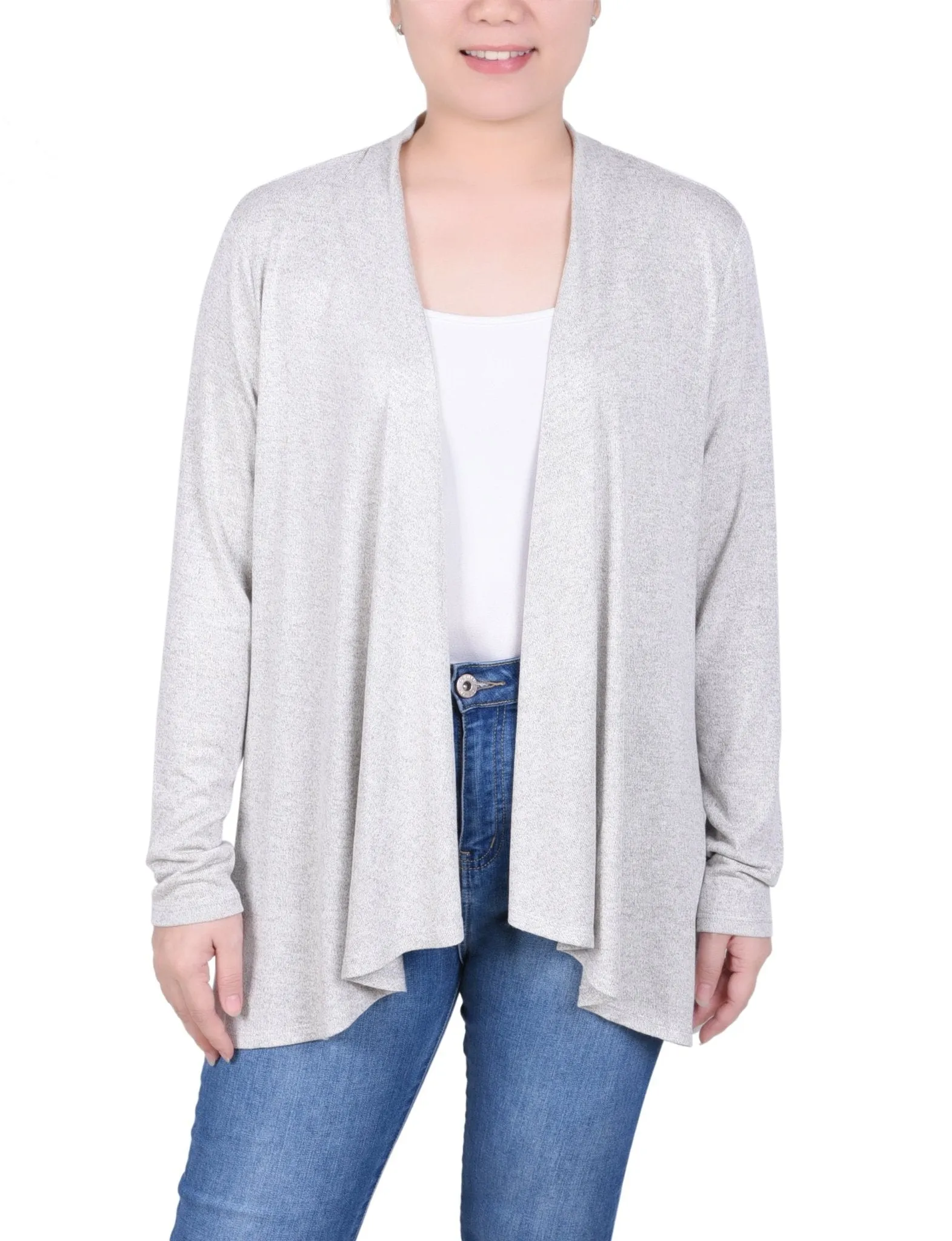 Long Sleeve Swing Cardigan - Petite