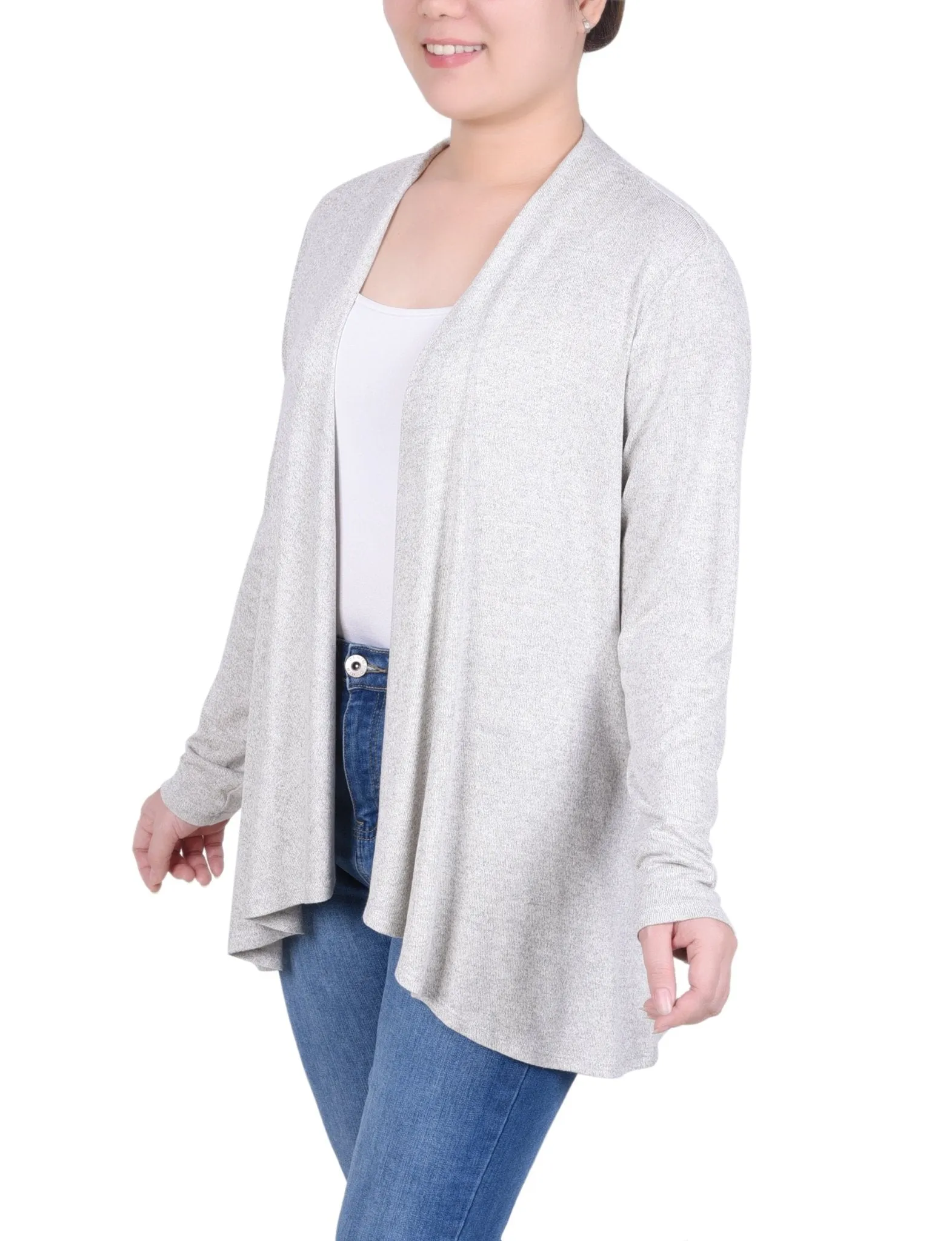 Long Sleeve Swing Cardigan - Petite