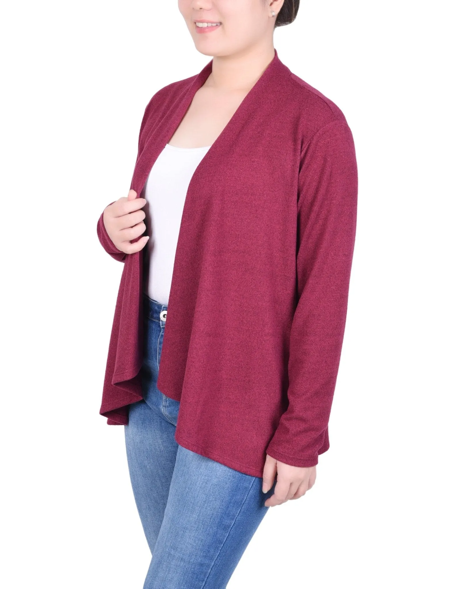 Long Sleeve Swing Cardigan - Petite
