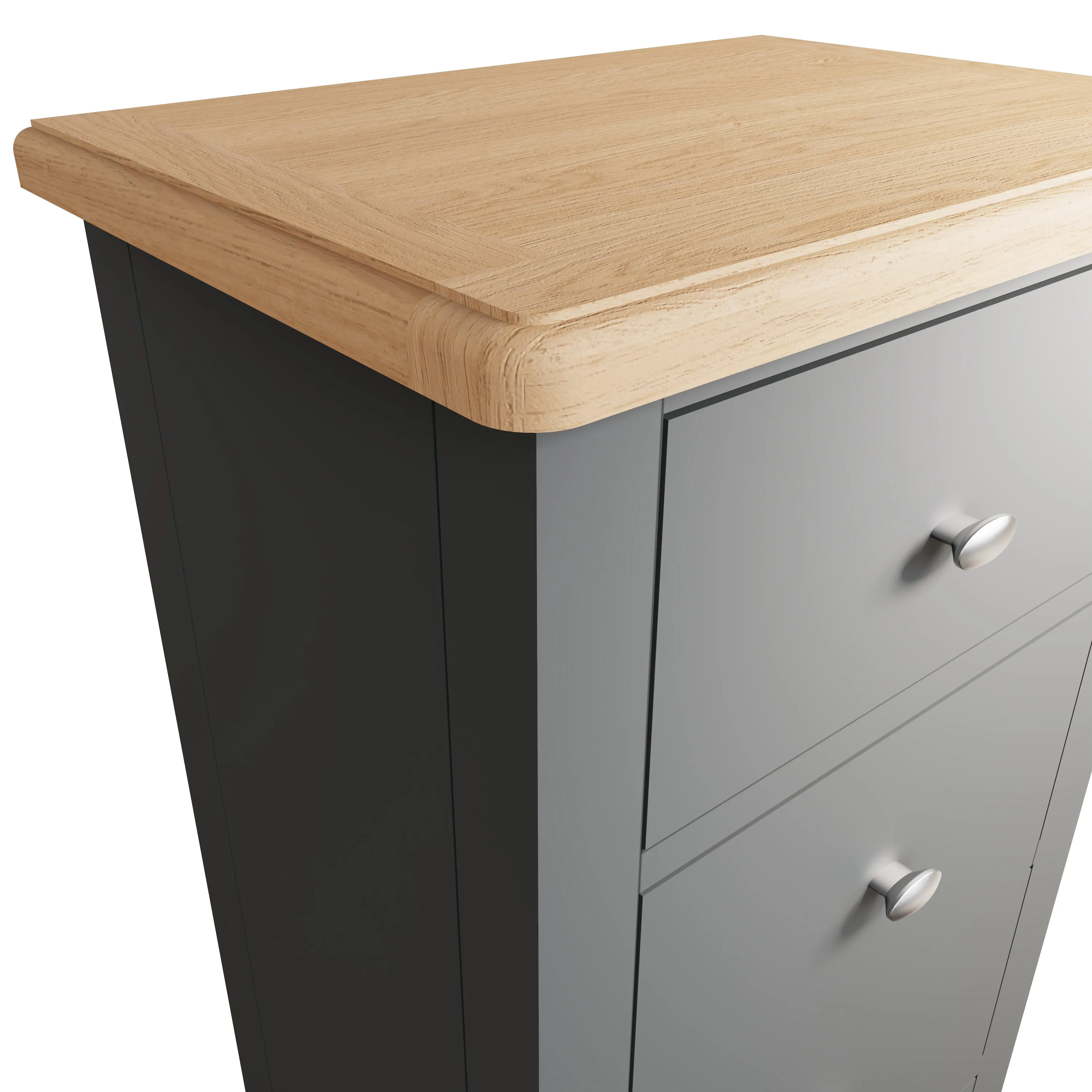 Malmesbury Grey Chest of 5 Drawers - Narrow 50 x 36 x 115 cm