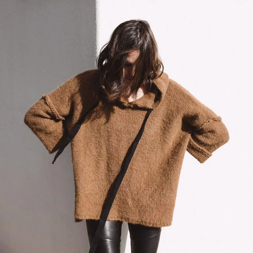 Sloppy Joe hoodie (Alpaca) - Burnt Orange