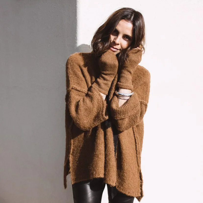 Sloppy Joe hoodie (Alpaca) - Burnt Orange