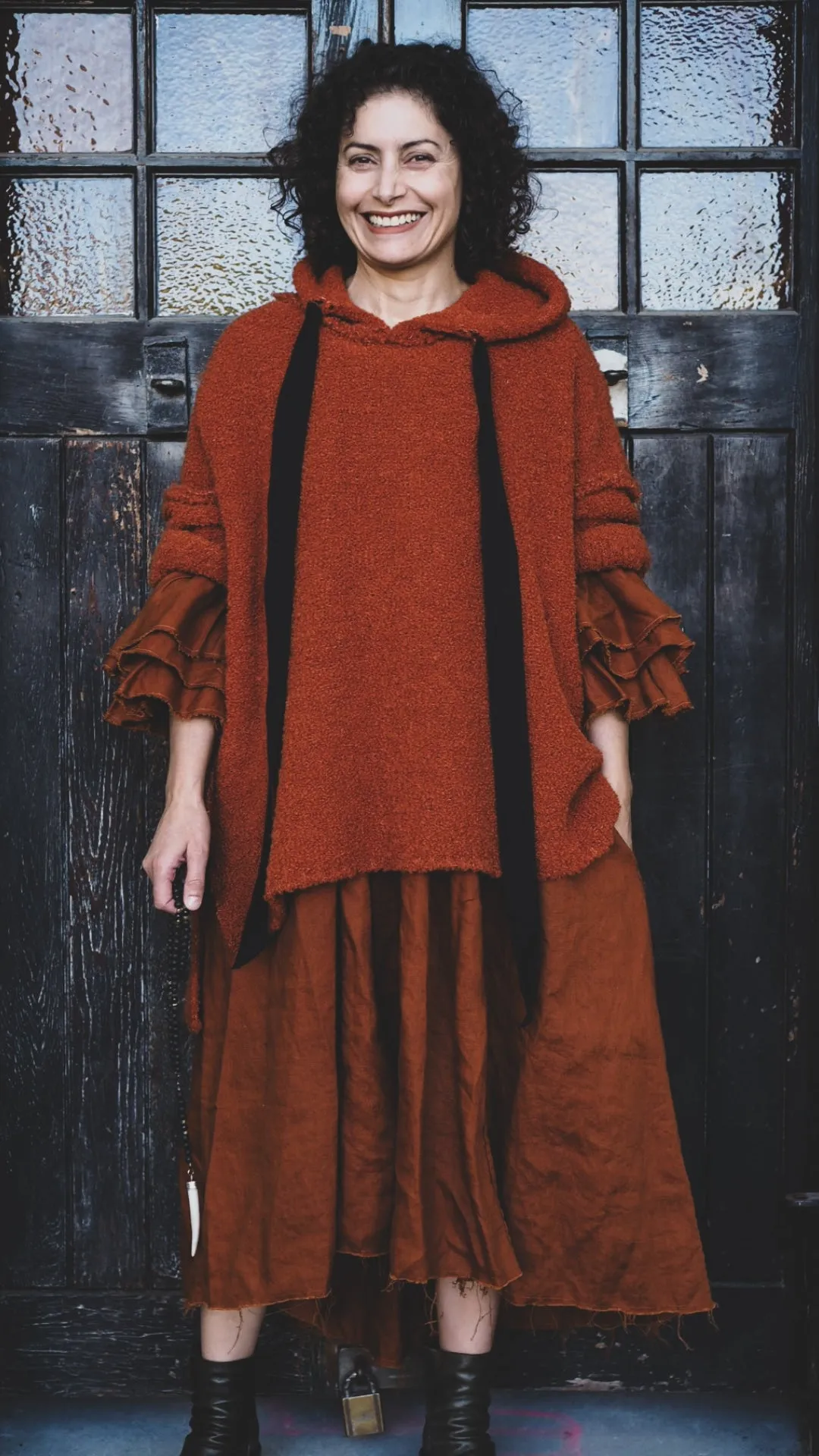 Sloppy Joe hoodie (Alpaca) - Burnt Orange