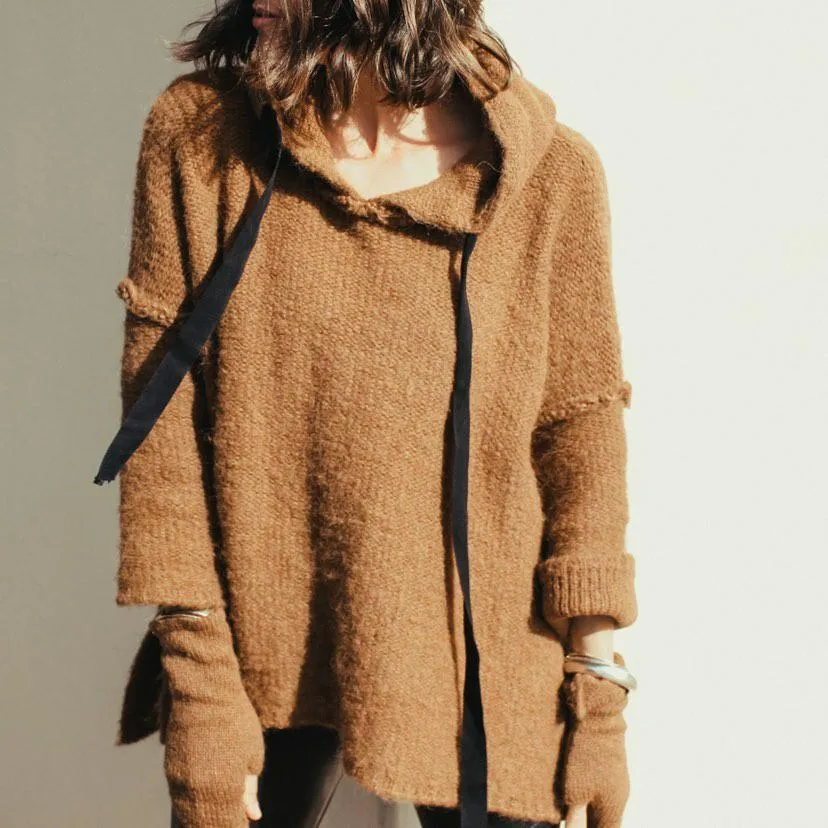 Sloppy Joe hoodie (Alpaca) - Burnt Orange