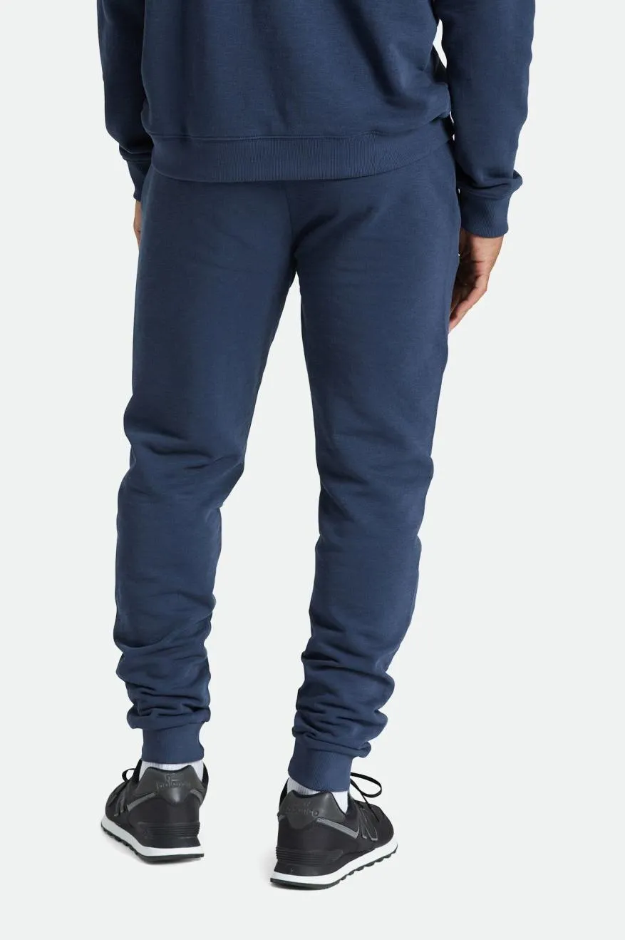 Slub French Terry Jogger - Washed Navy
