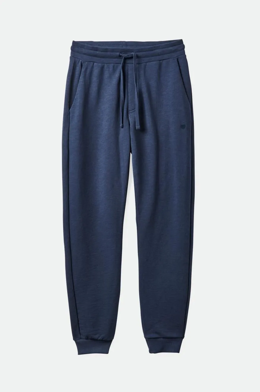 Slub French Terry Jogger - Washed Navy