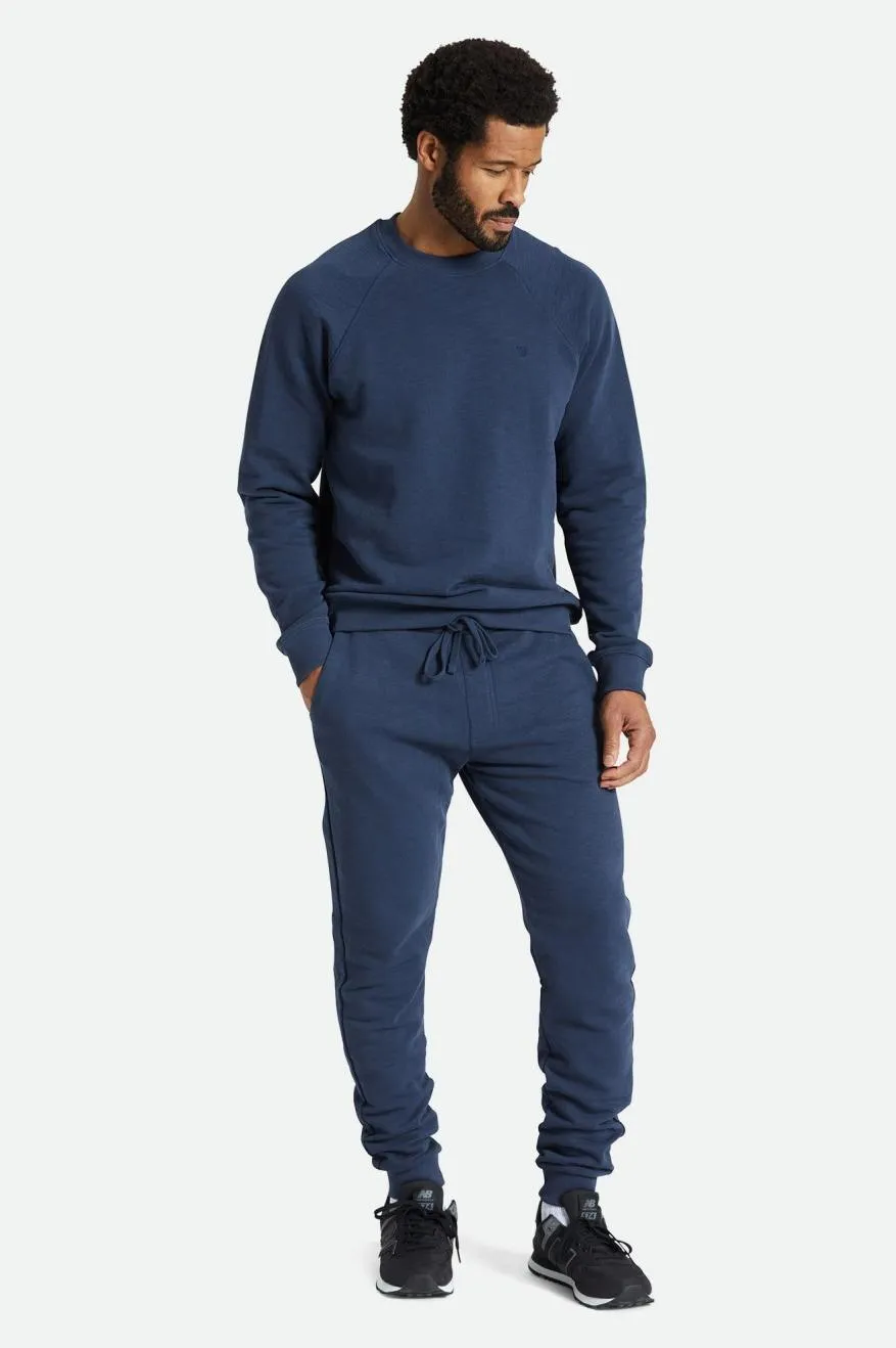 Slub French Terry Jogger - Washed Navy