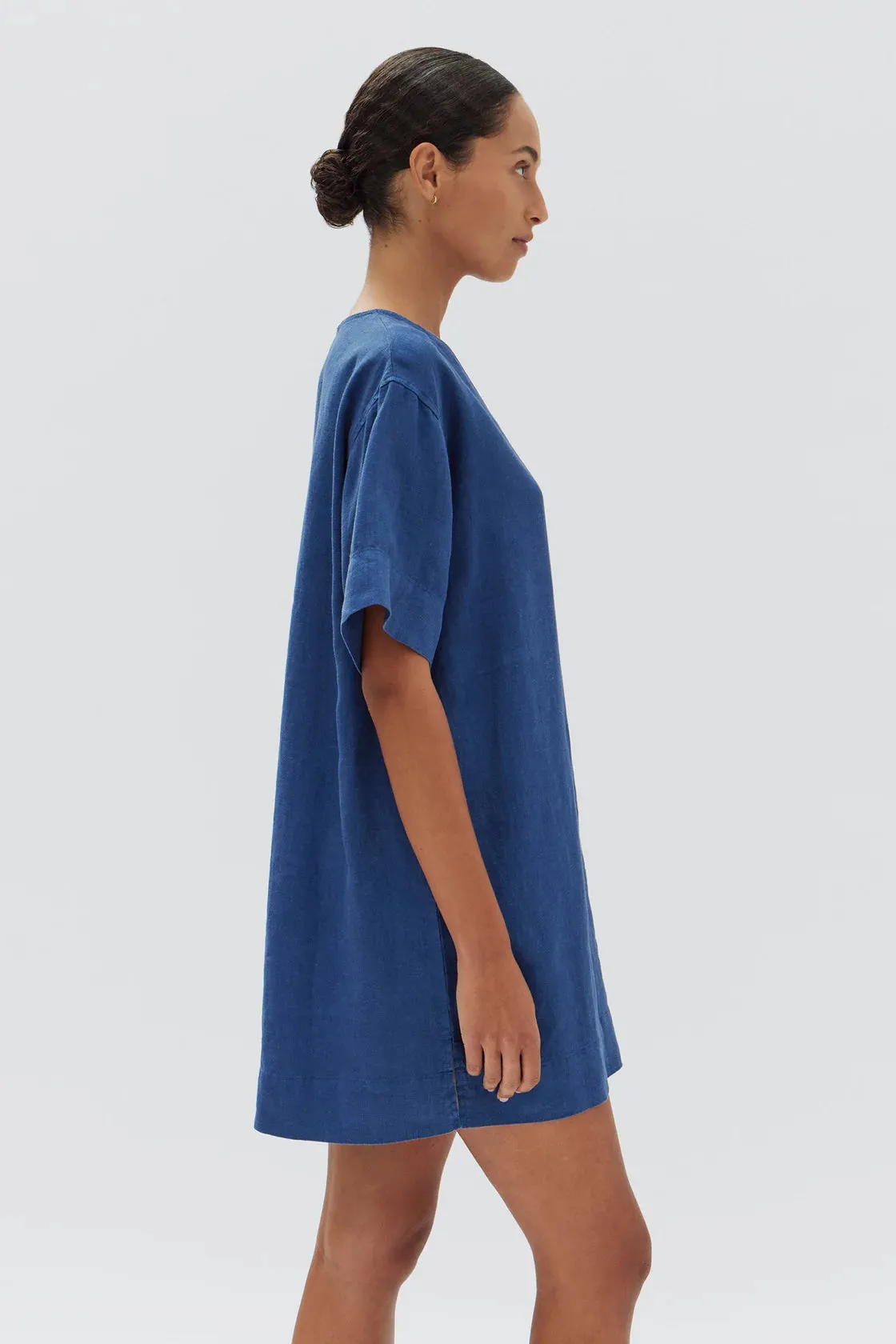 SOLNA LINEN DRESS | ROYAL