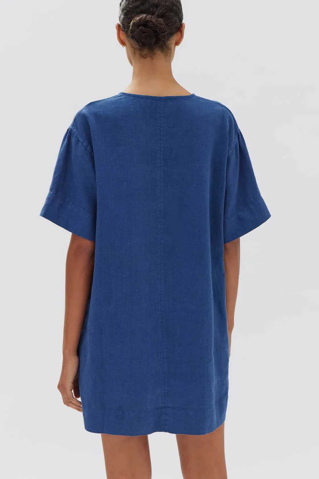 SOLNA LINEN DRESS | ROYAL