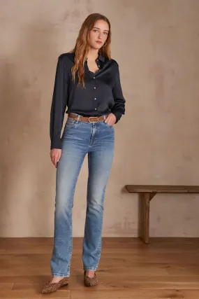 SONIA PALE STONEWASH STRAIGHT-LEG JEANS