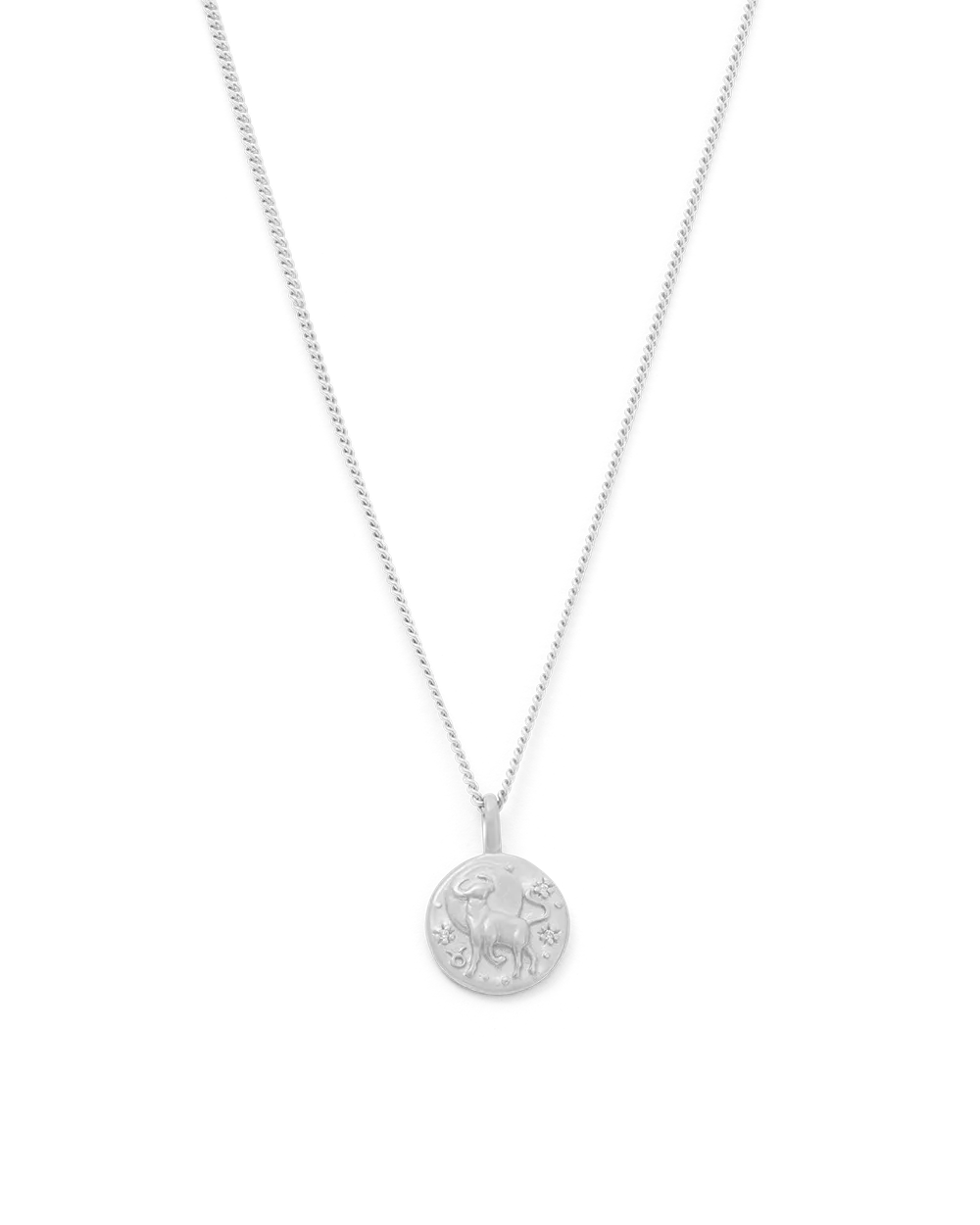 Taurus Petite Zodiac Necklace - Silver