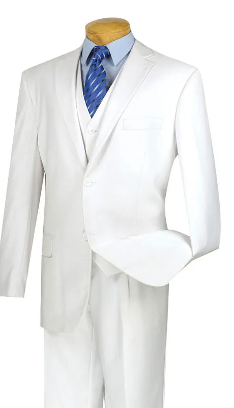 Vinci V2TR-WH Mens Suit
