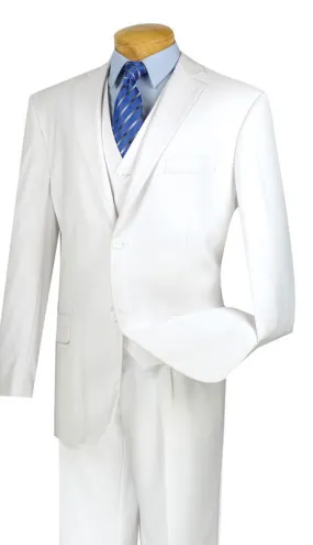 Vinci V2TR-WH Mens Suit