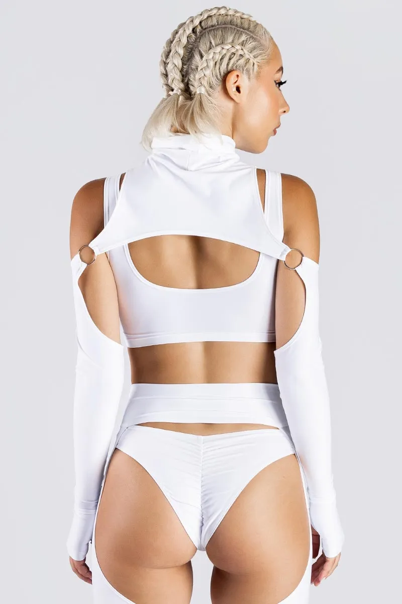 White Bell Bottoms Chaps Set