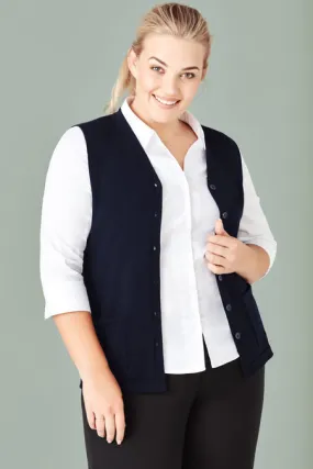 Womens Button Front Knit Vest CK961LV