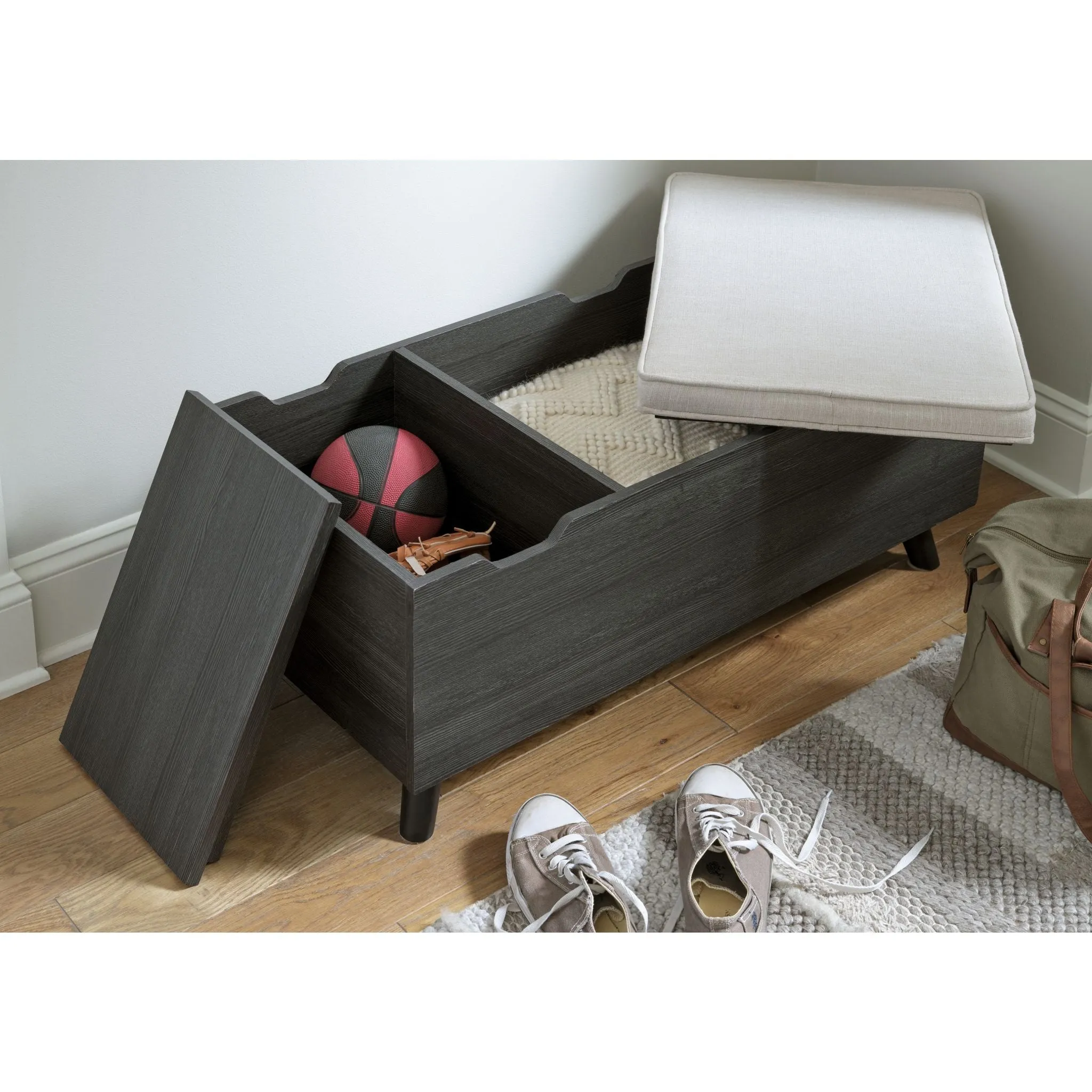 Yarlow Storage Bench - Gray